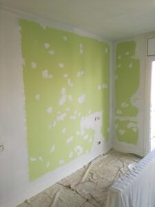 Proceso del trabajo de pintura