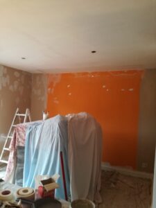Proceso del trabajo de pintura