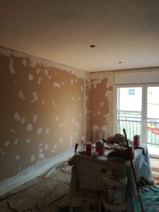 Proceso del trabajo de pintura